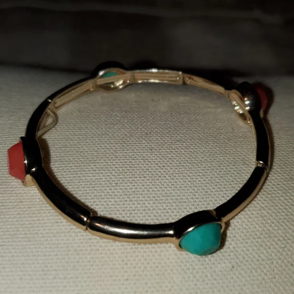 5 for $25 | Gold, Green, and Orange Bracelet - Picture 3 of 5